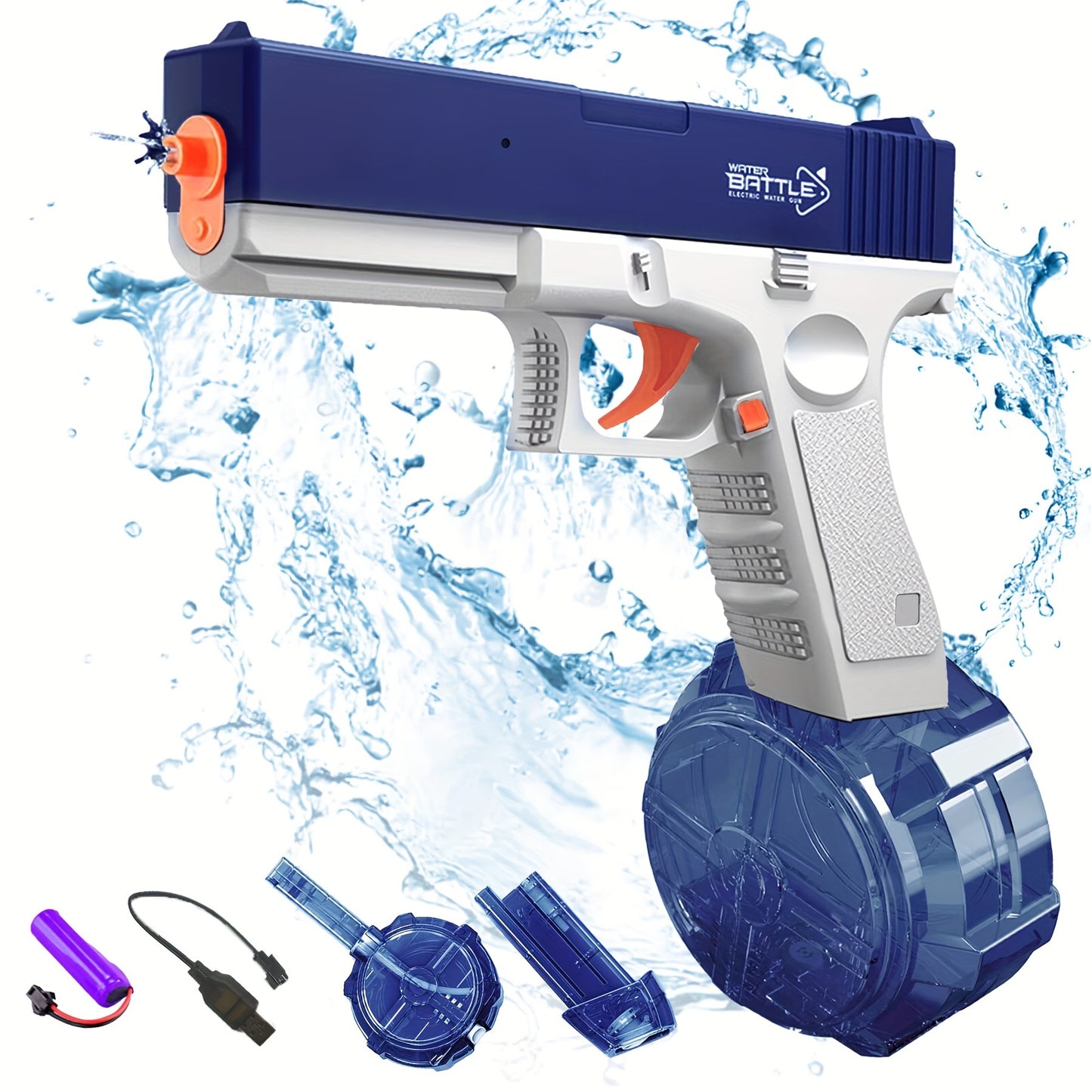 M1911 Electric Water Gun - High-Quality Rechargeable Kids Toy with Large Water Capacity for Summer Games and Fun