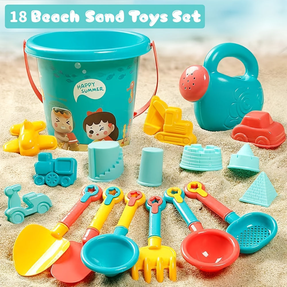 18-Piece Kids Beach & Sand Toy Set - Create Endless Summer Adventures with Realistic Sea Accessories - Perfect for Little Explorers!