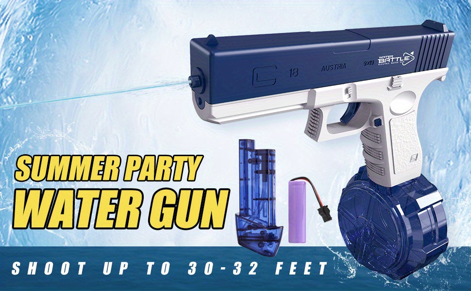 M1911 Electric Water Gun - High-Quality Rechargeable Kids Toy with Large Water Capacity for Summer Games and Fun