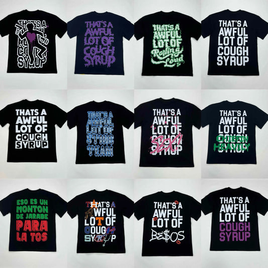 That's a Awful Lot of Cough Syrup T-shirts Men High Quality Designer Anime Clothes Awful Lot of Cough Syrup T-shirt Men