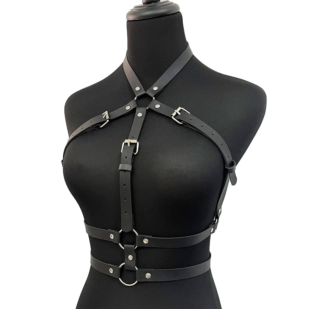 Sexy Lingerie for Women Bondage Harness Belt Couple Underwear Chest Harness Corset Bra Cage Suspenders Goth Top Sword Belts