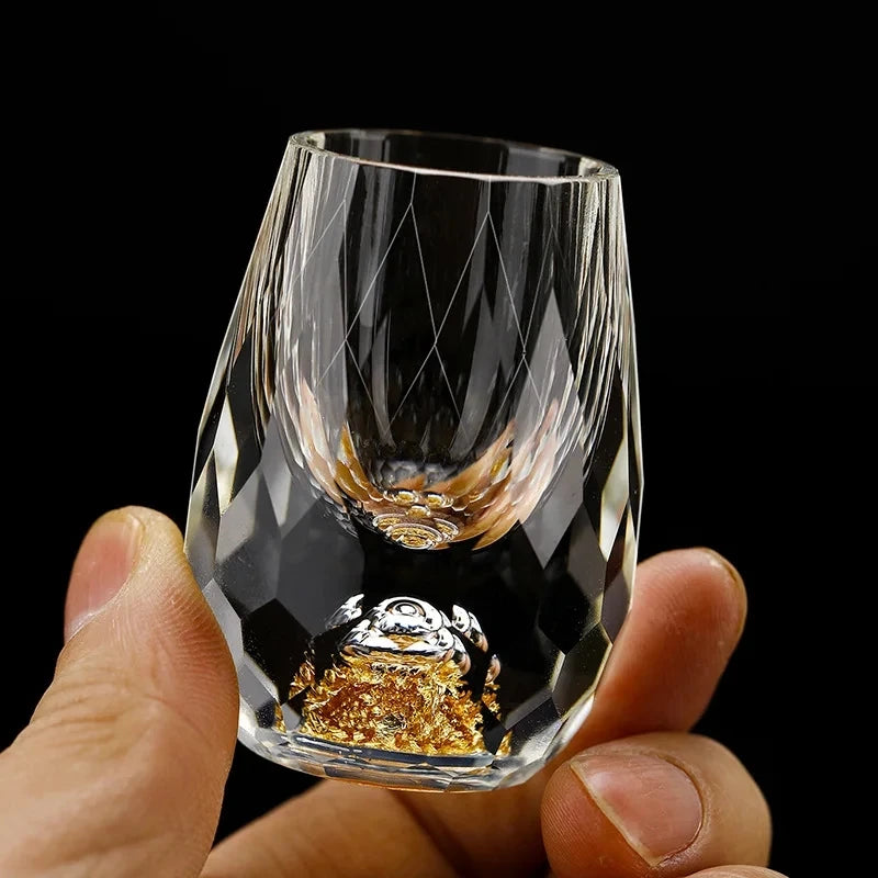 6pcs 15ml Liquor Crystal Glasses Set Vodka Shot Glass Wine Glasses Whiskey Spirits Sake Soju Brandy Tea Cup Diamond Cutting
