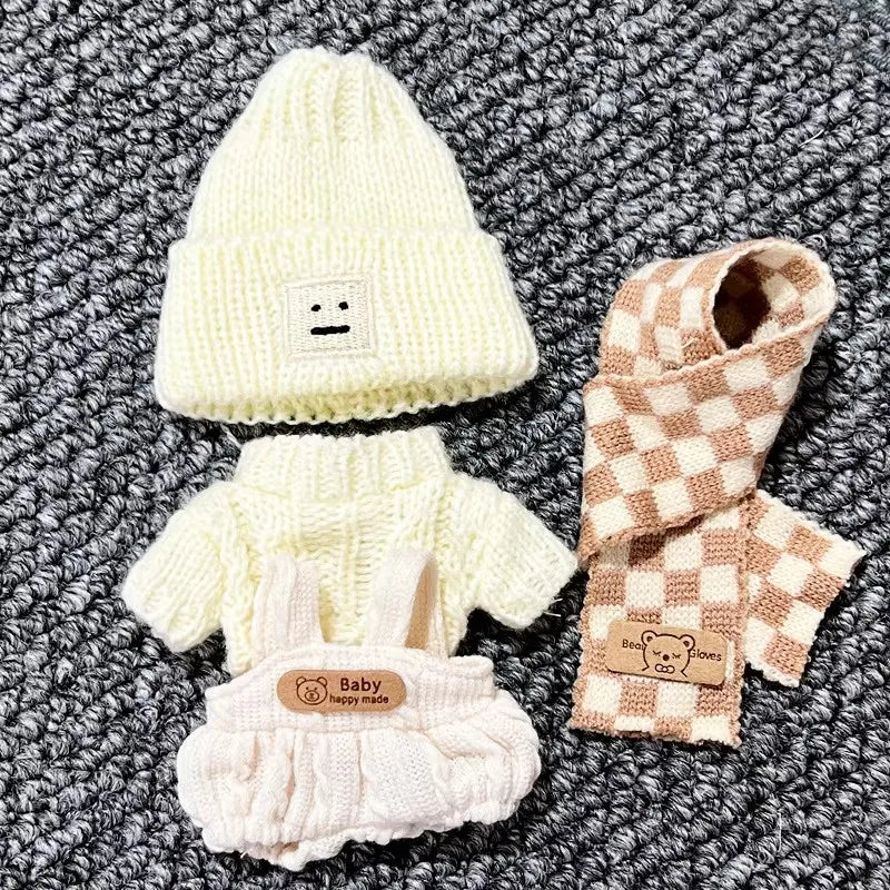 17cm Labubu clothes 1nd/2nd labubu Generation Labubu Sitting Party Clothes Pendant Doll Labubu doll Clothes Sweater scarf