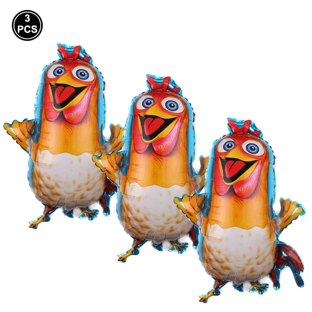 Farm Walking Animal Balloon Duck Chicken Cow Horse Sheep Walking Foil Balloon Kids Farm Theme Birthday Party Decoration Supplies