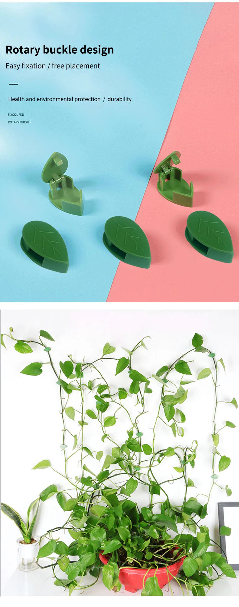 Plant Climbing Wall Fixture Rattan Vine Bracket Fixed Buckle Leaf Clips Traction Holder Plant Fixing Clip Garden Tool