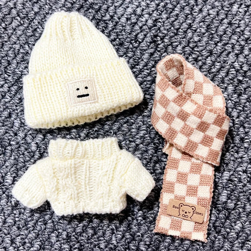 17cm Labubu clothes 1nd/2nd labubu Generation Labubu Sitting Party Clothes Pendant Doll Labubu doll Clothes Sweater scarf