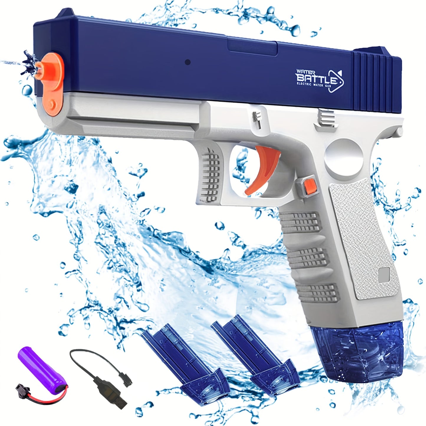 M1911 Electric Water Gun - High-Quality Rechargeable Kids Toy with Large Water Capacity for Summer Games and Fun
