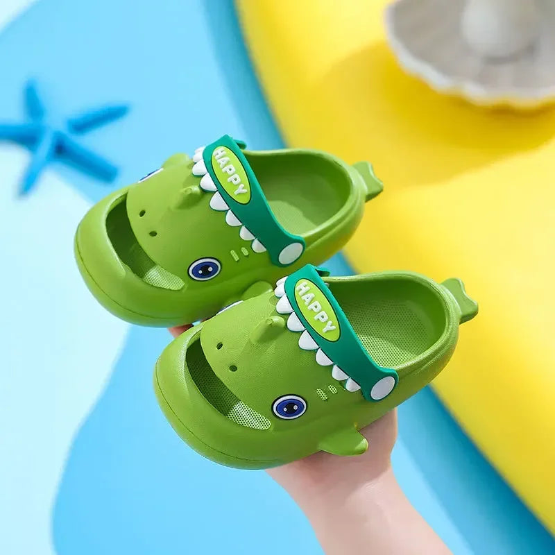 Kids‘ Megalodon Shark Slippers Toe Protection Waterproof Anti-slip Garden Shoes Boys Girls Outdoor Casual Beach Sandals Children