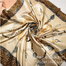 90cm New Headscarf Retro Large Cashew Flower Women's Decorative Chest Wrap Large Square Scarf Shawl Sun Protection Scarf