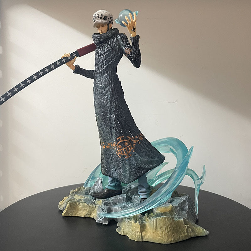 25.5cm One Piece AS Trafalgar Law 2 Heads &amp; Hands Anime Figure