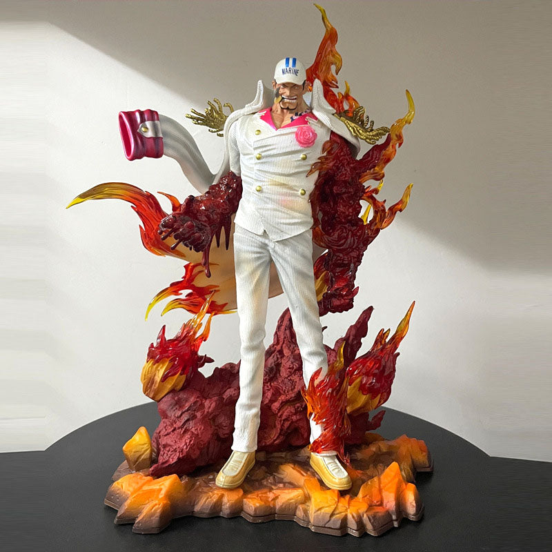 34cm One Piece Three Admirals Akainu Sakazuki Anime Figure
