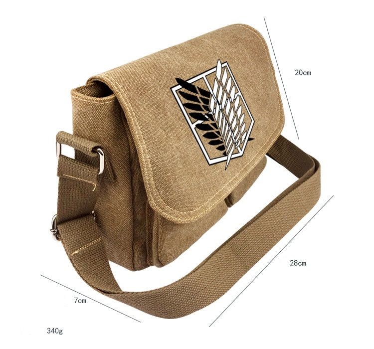 Supernatural canvas satchel shoulder bag