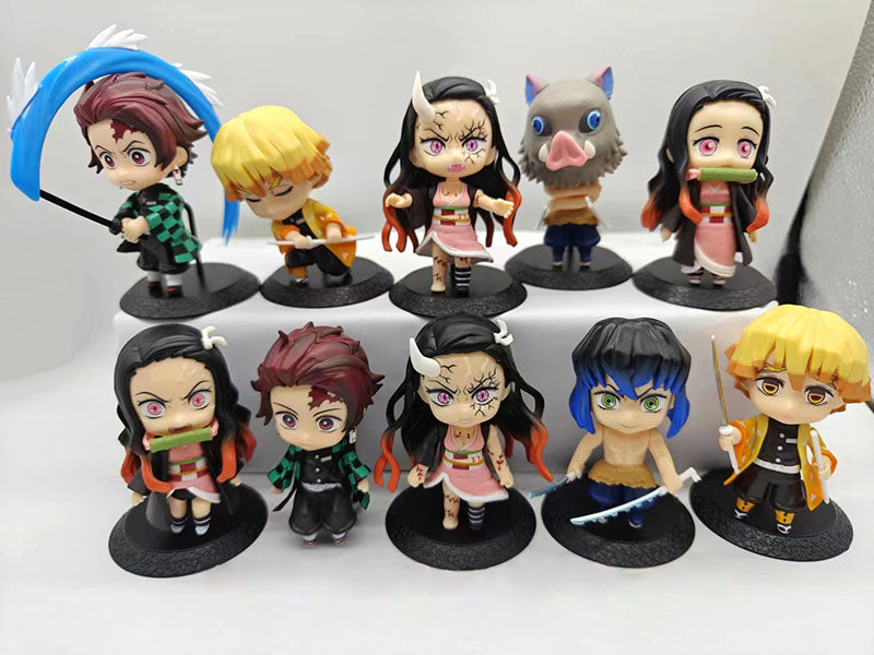 Demon Slayer Anime Figures Set (10pcs Set) (OPP Bag)