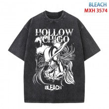 Bleach Anime Short Sleeve Wash Water Worn-Out Cotton.