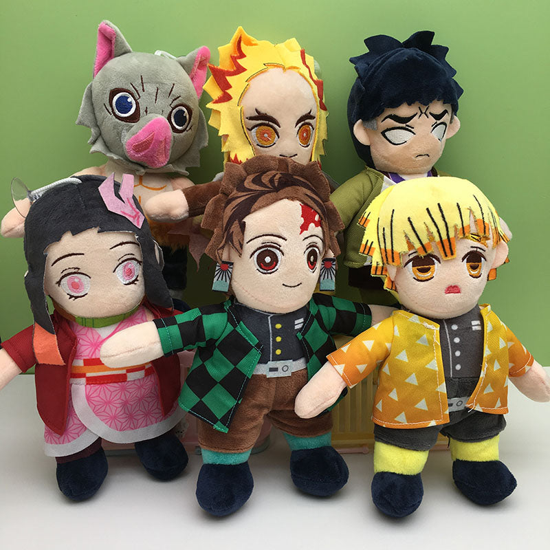 10-Inch Demon Slayer Anime Plush Dolls Set (6pcs Set)