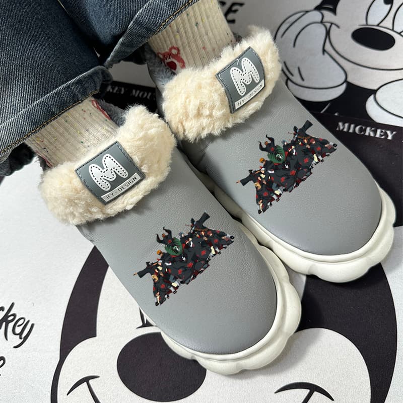Naruto anime winter plush slippers shoes a pair