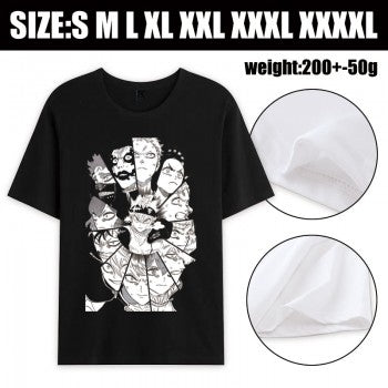 Black Clover anime Short Sleeve Cotton T-Shirts Black Clover anime Short Sleeve Cotton T-Shirts