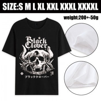 Black Clover anime Short Sleeve Cotton T-Shirts Black Clover anime Short Sleeve Cotton T-Shirts