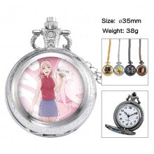 Naruto anime small necklace pocket watch