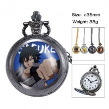 Naruto anime small necklace pocket watch