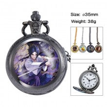 Naruto anime small necklace pocket watch