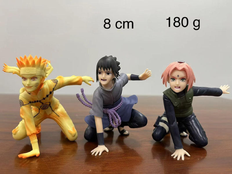 Naruto Uchiha Sasuke Uzumaki Naruto Haruno Sakura Squatting figure(OPP bag) Naruto Uchiha Sasuke Uzumaki Naruto Haruno Sakura Squatting figure(OPP bag)