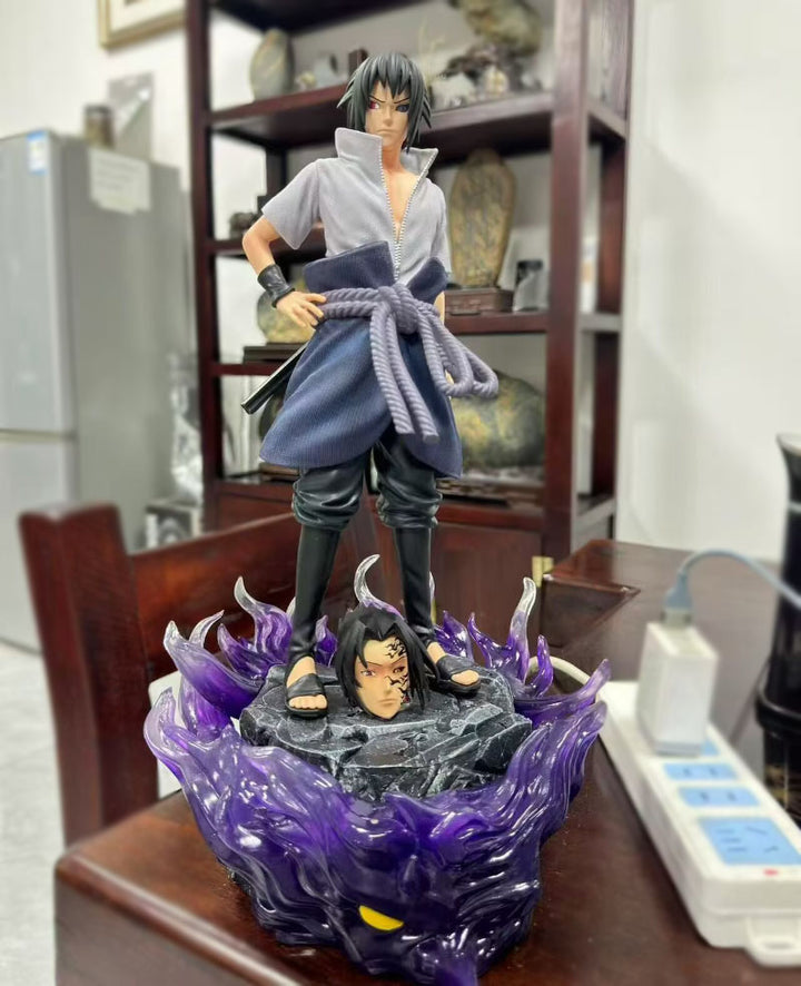 Naruto Uchiha Sasuke anime figure (2 heads)