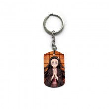 Demon Slayer Alloy Two-Sided Pendant Key Chain