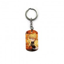 Demon Slayer Alloy Two-Sided Pendant Key Chain
