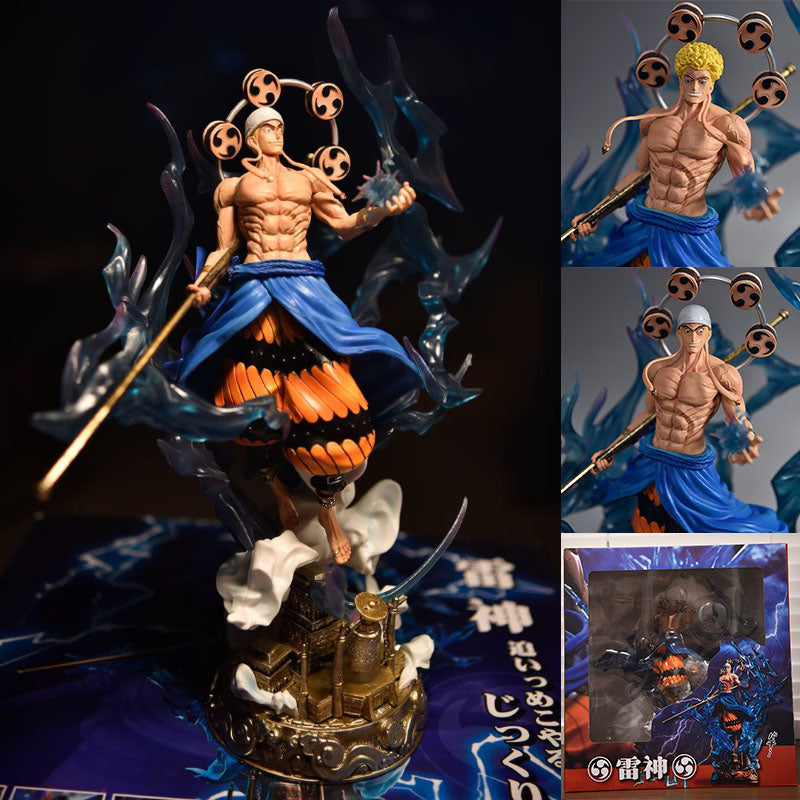 38cm One Piece Enel anime figure(can lightable)