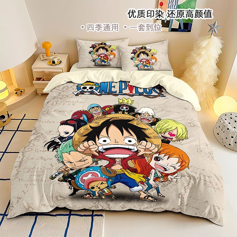 One Piece Anime Sheet Quilt Cover + Pillowcase NO.: A281417