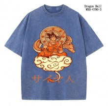 Dragon Ball anime short sleeve wash water worn-out cotton t-shirt