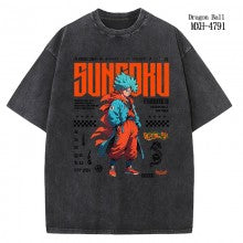 Dragon Ball anime short sleeve wash water worn-out cotton t-shirt