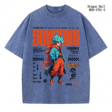 Dragon Ball anime short sleeve wash water worn-out cotton t-shirt
