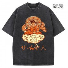 Dragon Ball anime short sleeve wash water worn-out cotton t-shirt