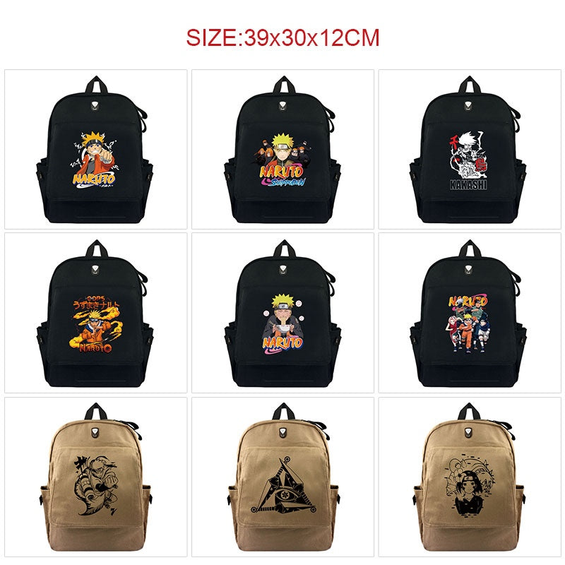 Naruto Anime Canvas Backpack-Lightweight School and Travel Bag
