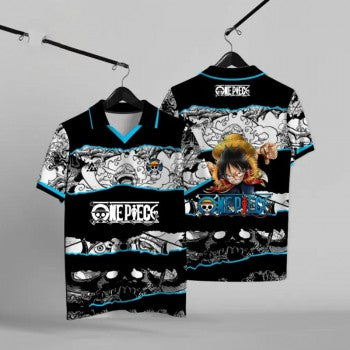 One Piece anime short sleeved polo t-shirt t shirts