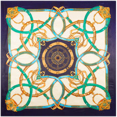 90cm New Headscarf Retro Large Cashew Flower Women's Decorative Chest Wrap Large Square Scarf Shawl Sun Protection Scarf