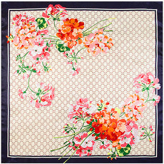 90cm New Headscarf Retro Large Cashew Flower Women's Decorative Chest Wrap Large Square Scarf Shawl Sun Protection Scarf