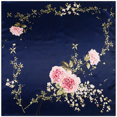 90cm New Headscarf Retro Large Cashew Flower Women's Decorative Chest Wrap Large Square Scarf Shawl Sun Protection Scarf