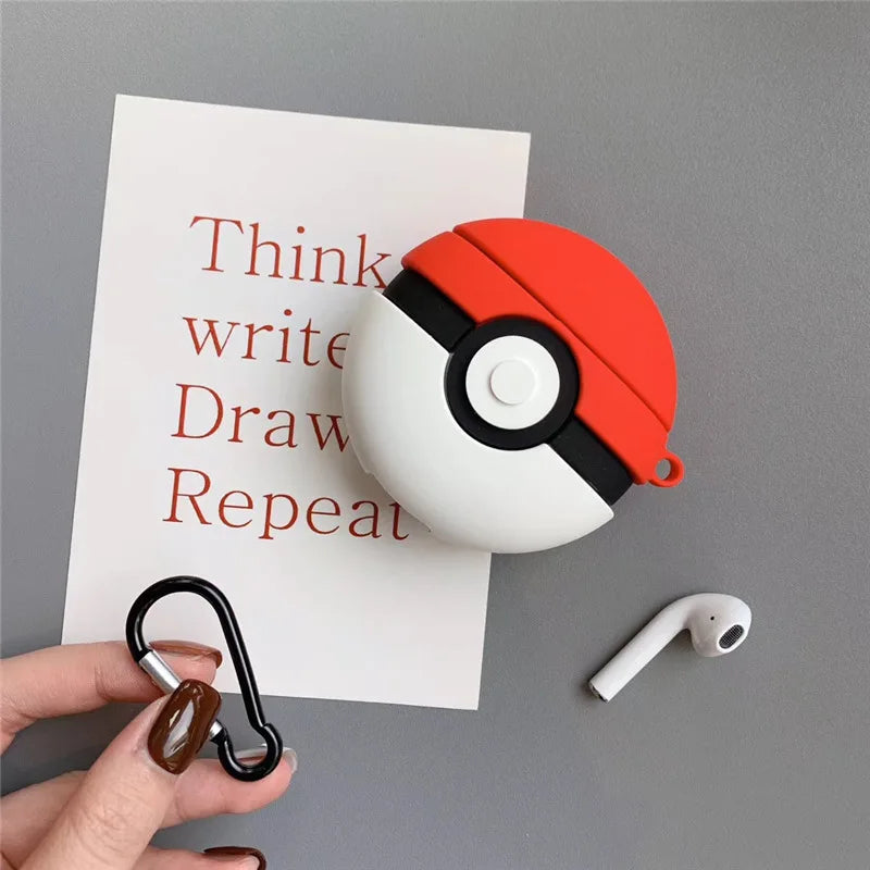 Hot Sale 3D Cartoon Elf Ball Design Earphone Case with Clip for Airpods Pro Cute Anime Style Protective Cover for Airpods 1/2/3
