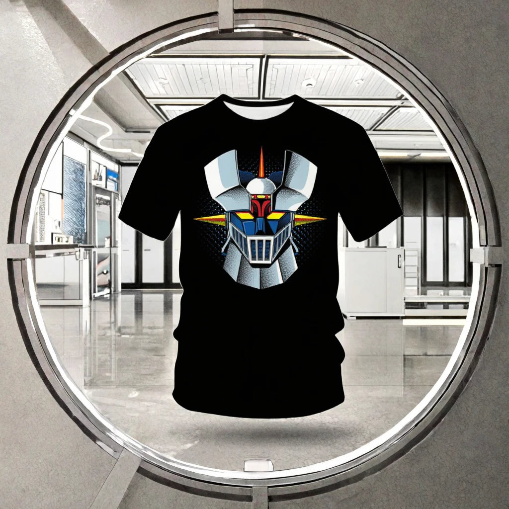 Casual Men's & Kids T-Shirt General Basic Anime Robot Streetwear 3D Printed 100% Polyester Plain Dyed for Boys & Girls
