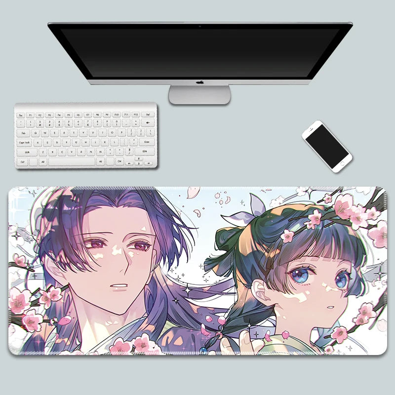 The Apothecary Diaries Gaming Mouse Pad Kawaii Colorful Extended for Mouse and Keyboard Non-Slip with Anime Cute Girl Design