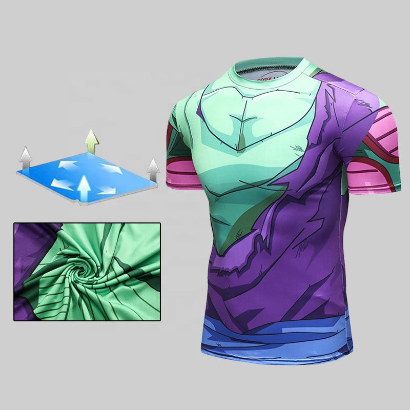 Fitness Bodybuilding Anime Clothing Mens All Over Printing T Shirts