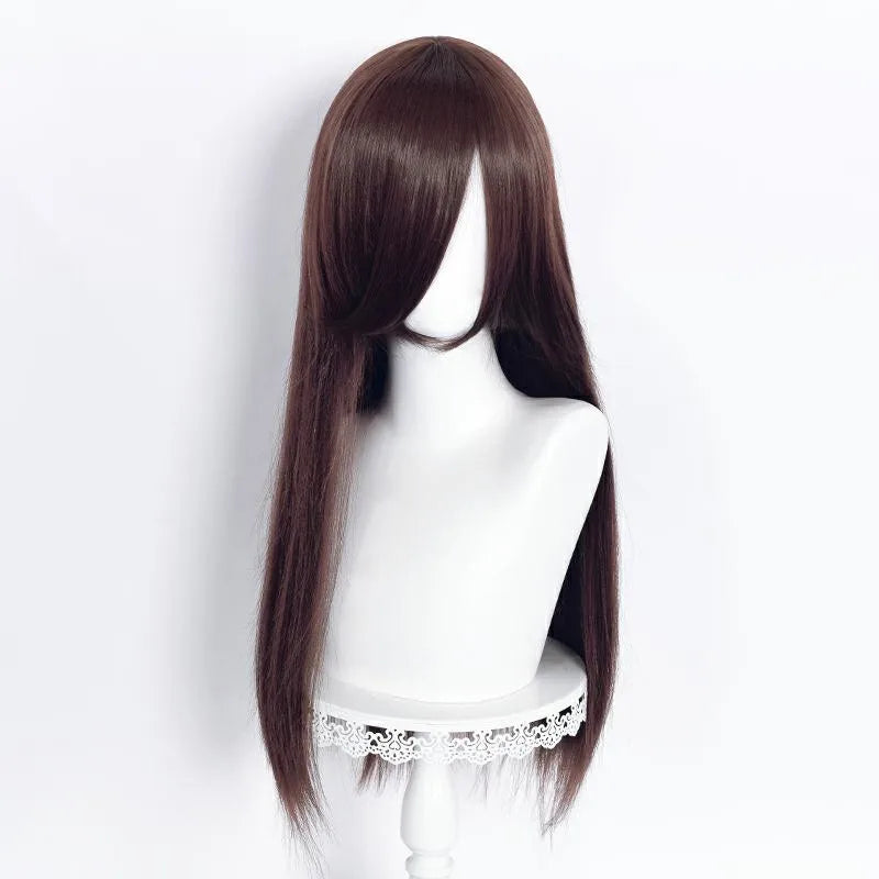 60cm Long Straight Multi Colors MSN Wig Synthetic Anime Halloween Party Heat Resistant Cosplay Hair Wigs With Bangs