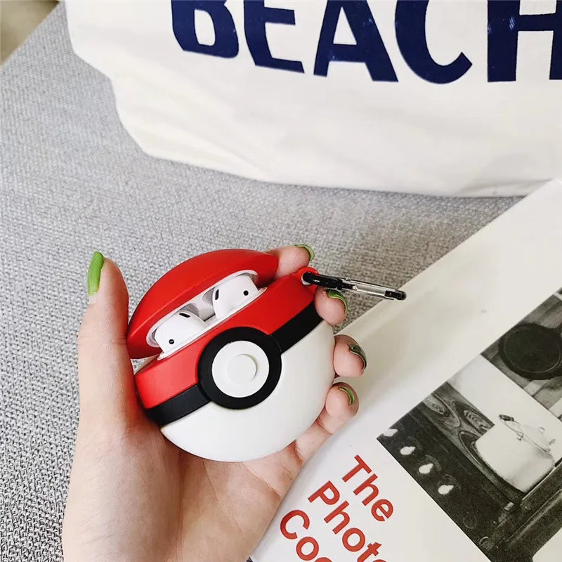 Hot Sale 3D Cartoon Elf Ball Design Earphone Case with Clip for Airpods Pro Cute Anime Style Protective Cover for Airpods 1/2/3