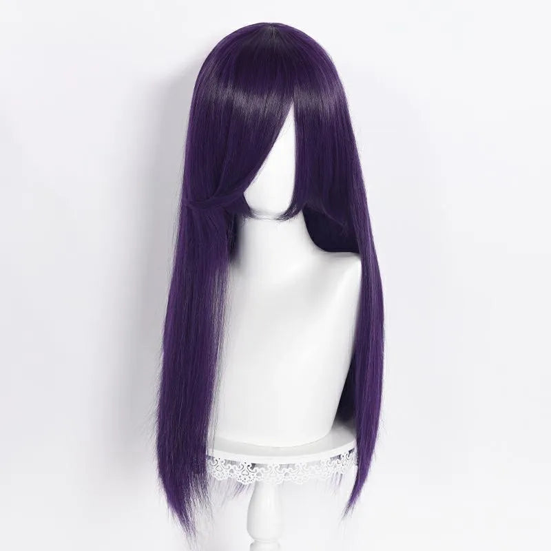 60cm Long Straight Multi Colors MSN Wig Synthetic Anime Halloween Party Heat Resistant Cosplay Hair Wigs With Bangs