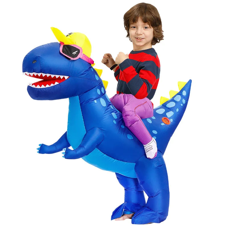 High Quality Children's Dinosaur Costume Set Anime Role Play Inflatable Suit Air Filling Custom Logo Printed All Party Supplies
