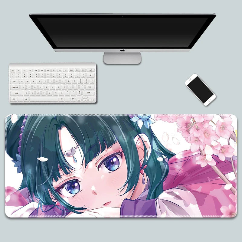 The Apothecary Diaries Gaming Mouse Pad Kawaii Colorful Extended for Mouse and Keyboard Non-Slip with Anime Cute Girl Design