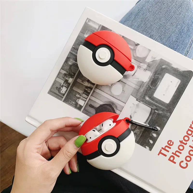 Hot Sale 3D Cartoon Elf Ball Design Earphone Case with Clip for Airpods Pro Cute Anime Style Protective Cover for Airpods 1/2/3
